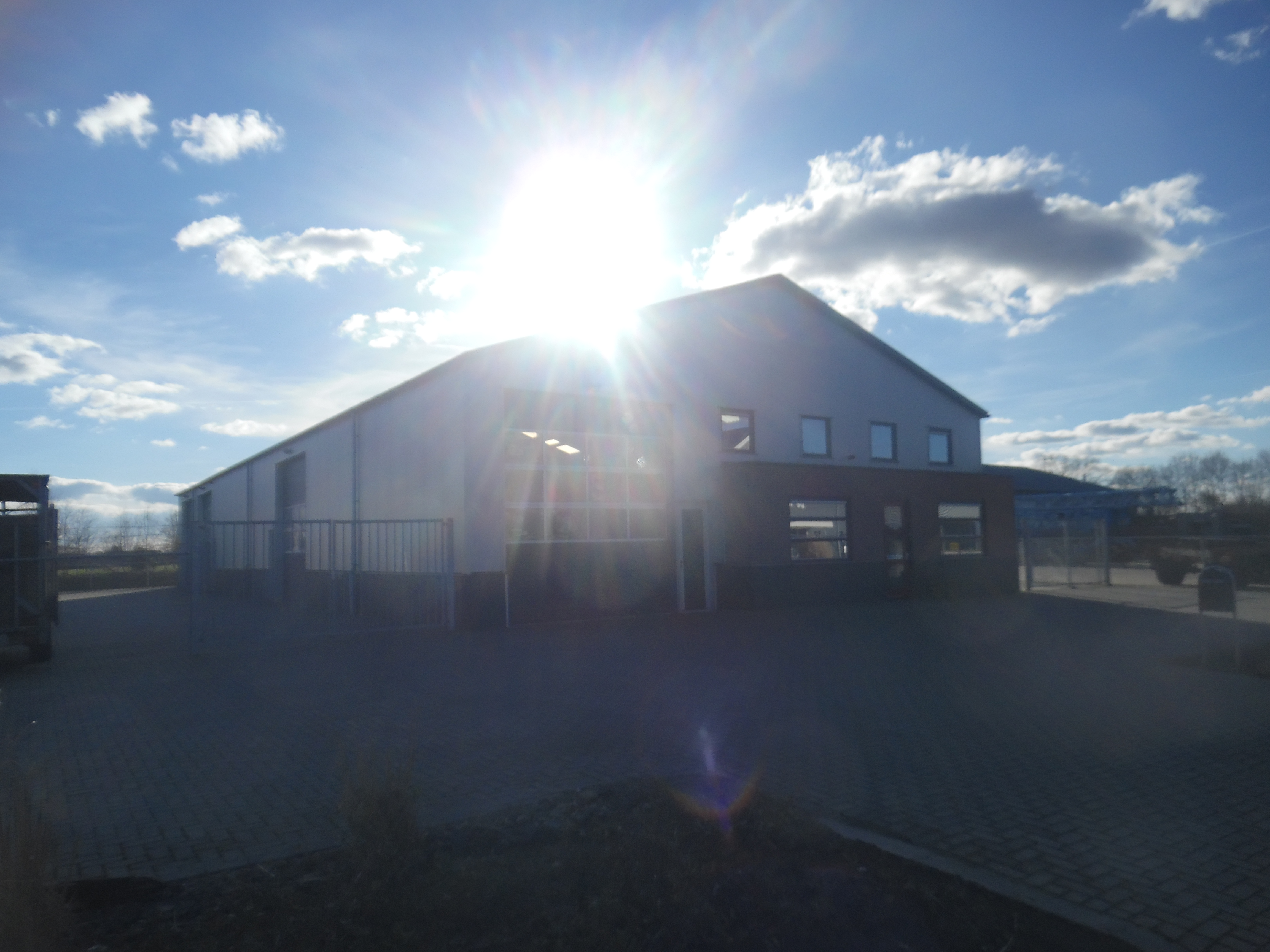 Opslagloods winterse setting